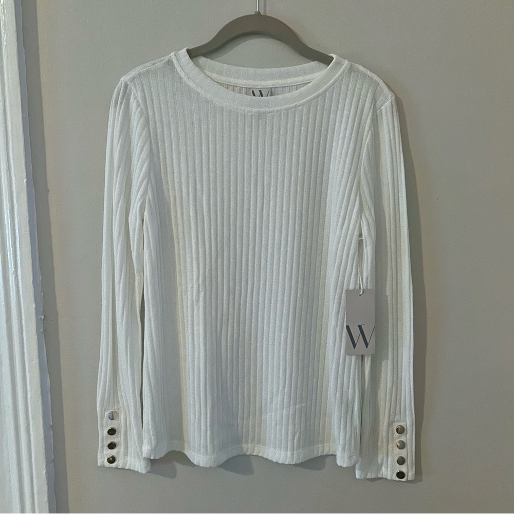 NWT Worthington Creamy White Basic Long Sleeve